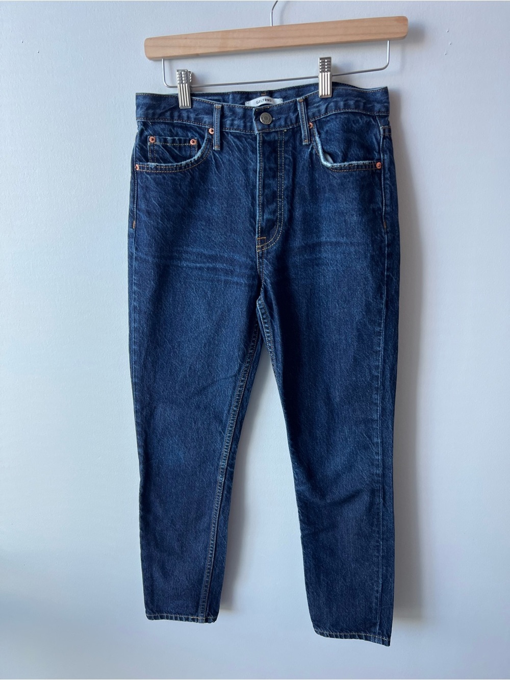 REVOLVE GRLFRND Karolina Straight/ Skinny Jeans 100% cotton Moody Blues